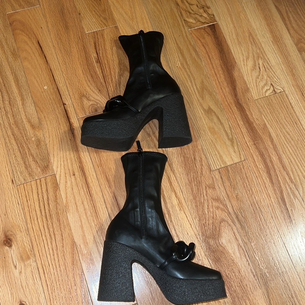 Stella McCartney Skyla stretch alter mat black ankle boots - Picture 3 of 6